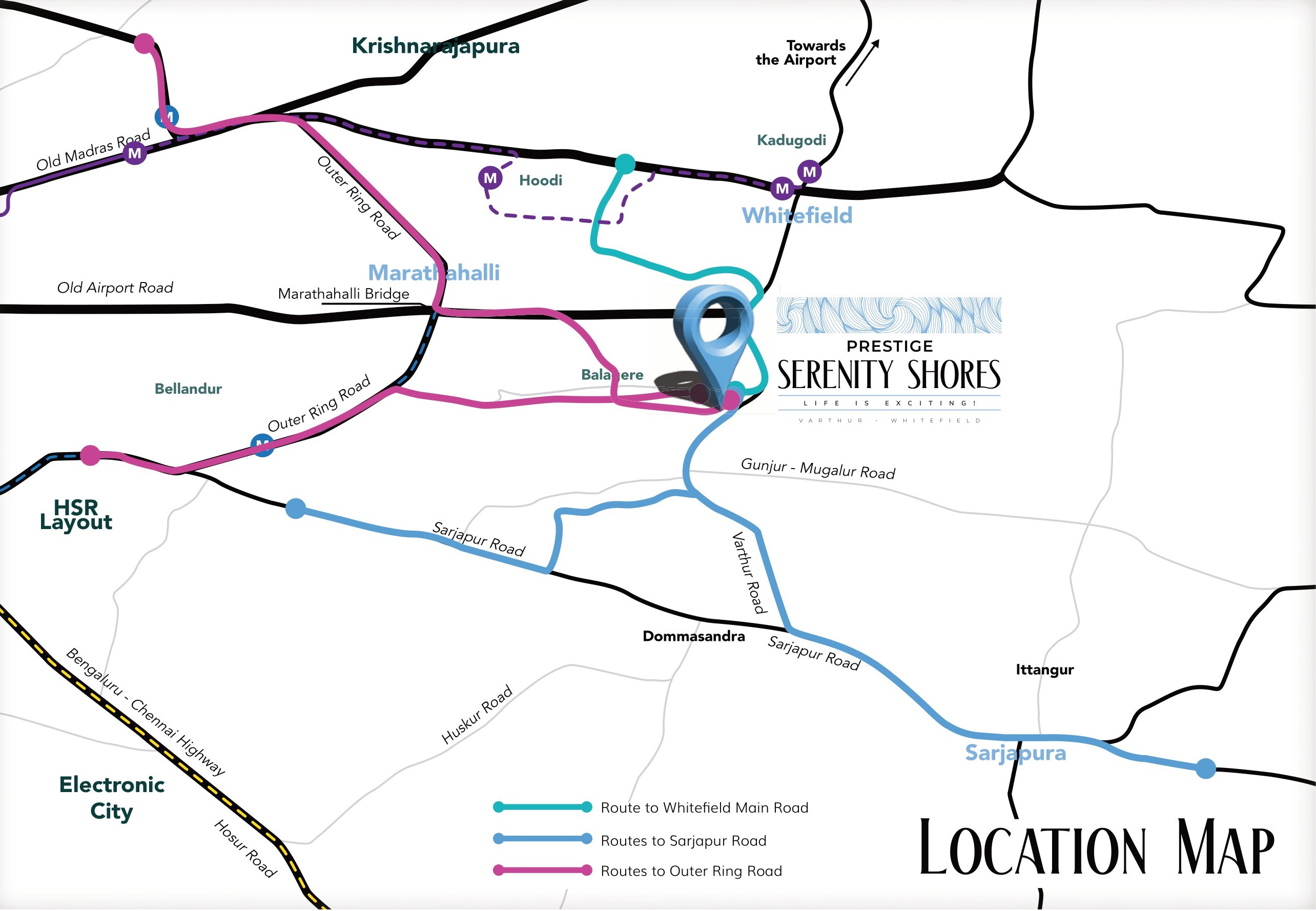 Prestige Serenity Shores Location Map